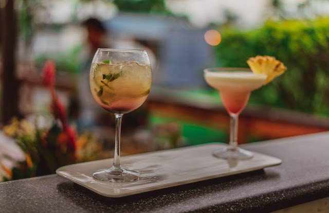 Kanalevu Suva Fiji Cuisine - Pina Coladas and Virgin Mojitos